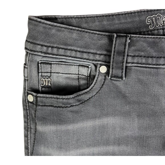 Miss Me Mid-Rise Skinny Jeans  Women's Size 28  Gray Denim  Plain Pocket - Picture 4 of 11